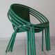 4 garden chairs suite half moon vintage 80s italian design