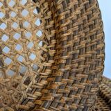 Set of 7 presentation plates in wicker rattan cannage