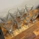 Suite de huit importants verres en cristal taillé à facettes époque XIX