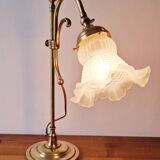 Art Nouveau bronze tulip lamp