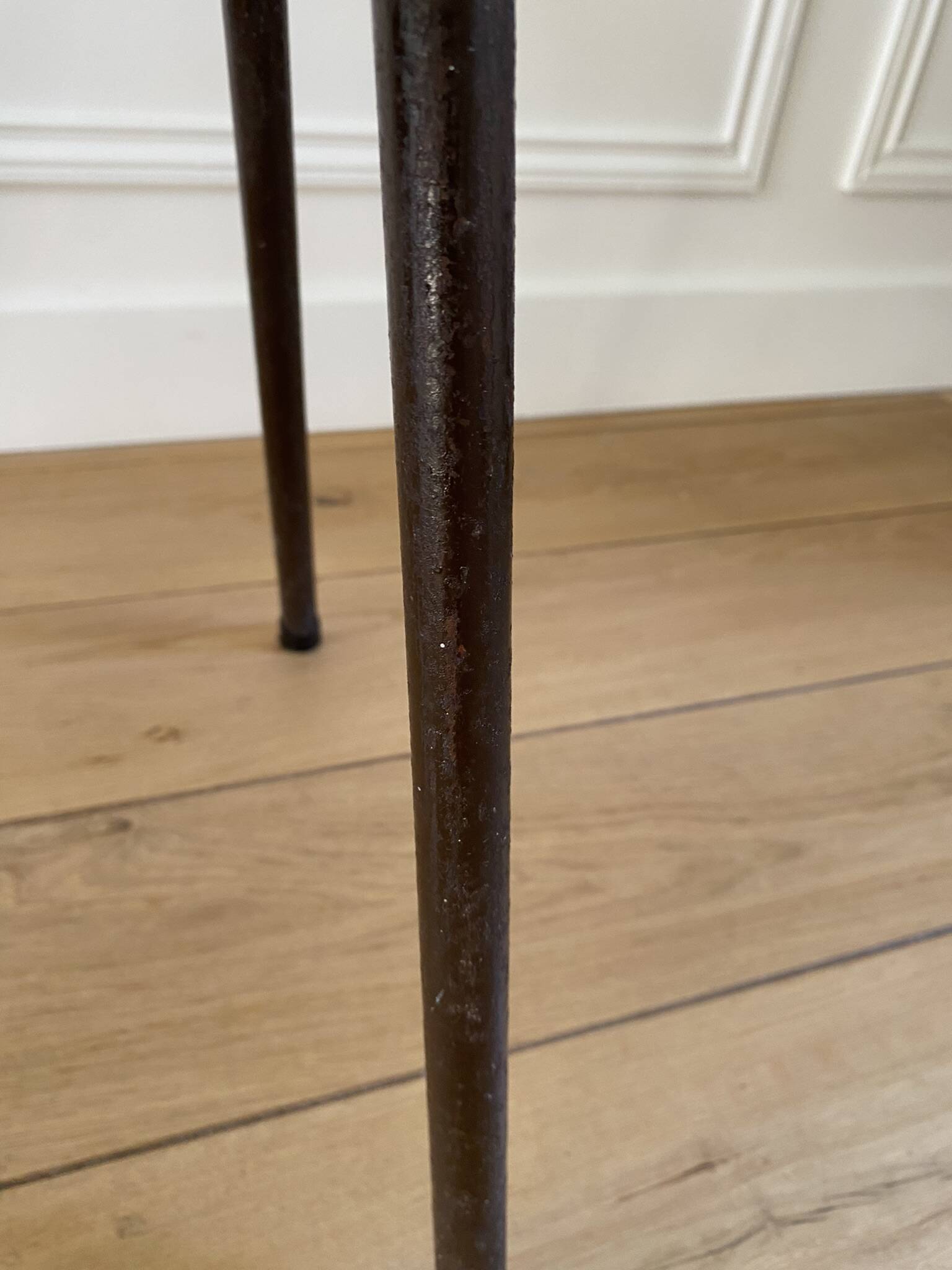 Industrial chair, vintage school chair, wood and metal