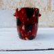 Pot ceramic enamelled spotted drips