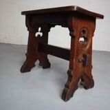 XIXth cnetury Gothic revival oak stool