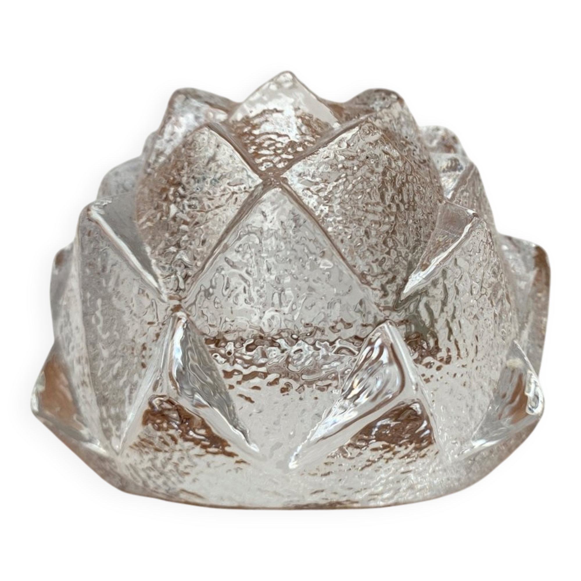 Nimbus Glass Candle Holder by Berit Johansson for Orrefors, Sweden, 1970s