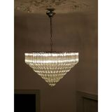 Lustre en verre de murano quadriedro transparent par simoeng
