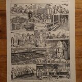 Lot de 12 lithographies originales