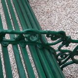 Garden bench with cast iron base