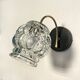 Pair of swan neck wall lights brass globe glass bubble vintage decoration
