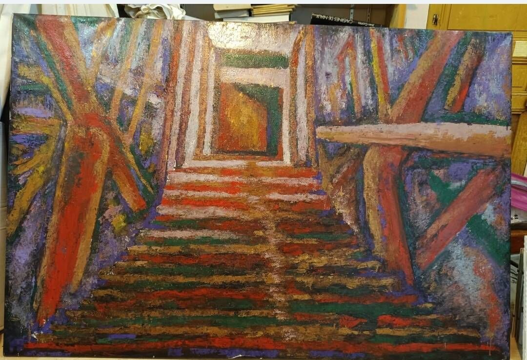 Tableau jean revol 195x130 descente de chai