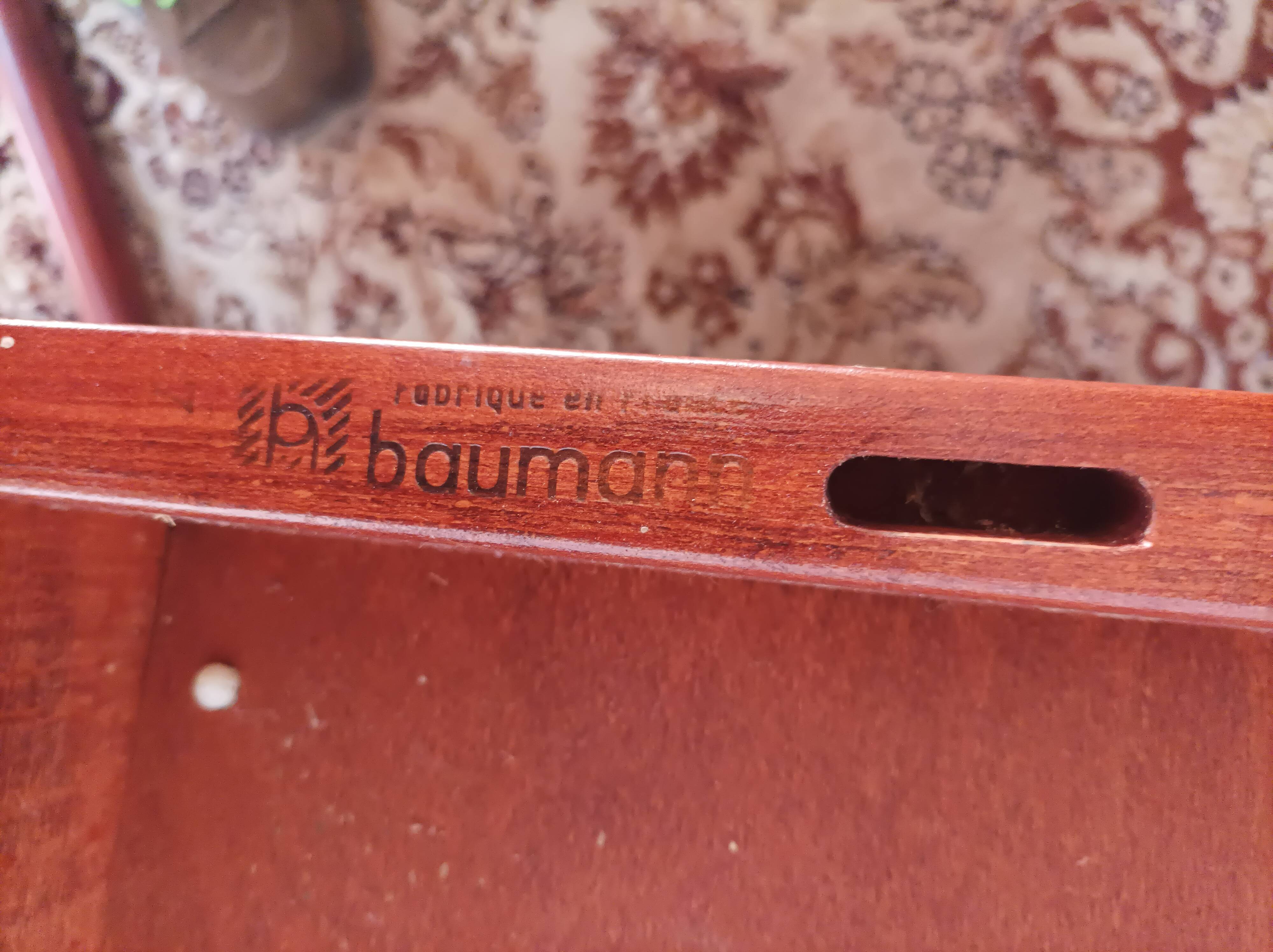 Suite de 4 chaises vintage 1960 Baumann