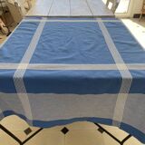 Vintage woven tablecloth - cotton - 147x123 cm
