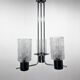 1970s Chrome, Glass & Metal Chandelier, Czechoslovakia