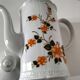 Cafetière vintage Winterling Bavaria décor floral orange