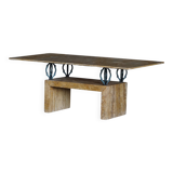 Mid-century rectangular marble coffee table, made in Italy, 1970s.