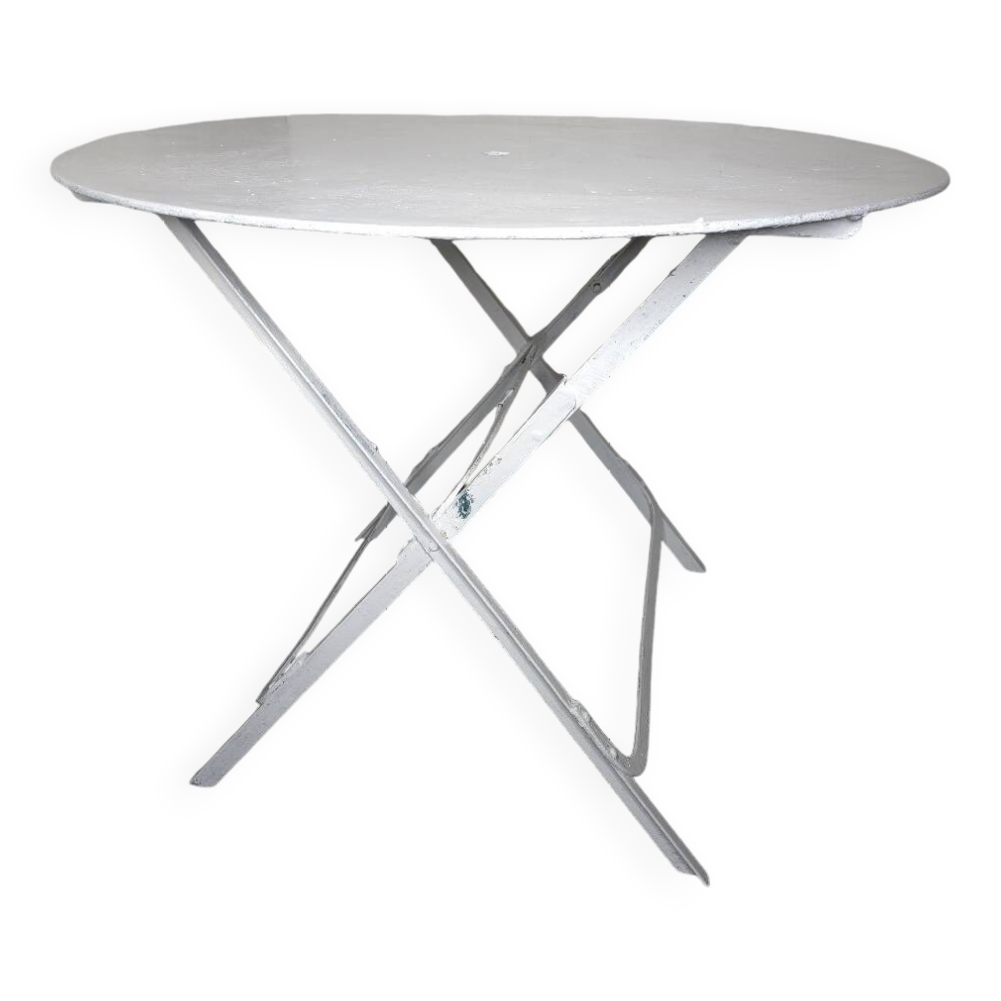 Folding iron garden table