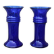 Pair of Holmegaard cobalt blue vases – Scandinavian design – Michael Bang