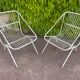 Paire de fauteuils en fer forgé année 60