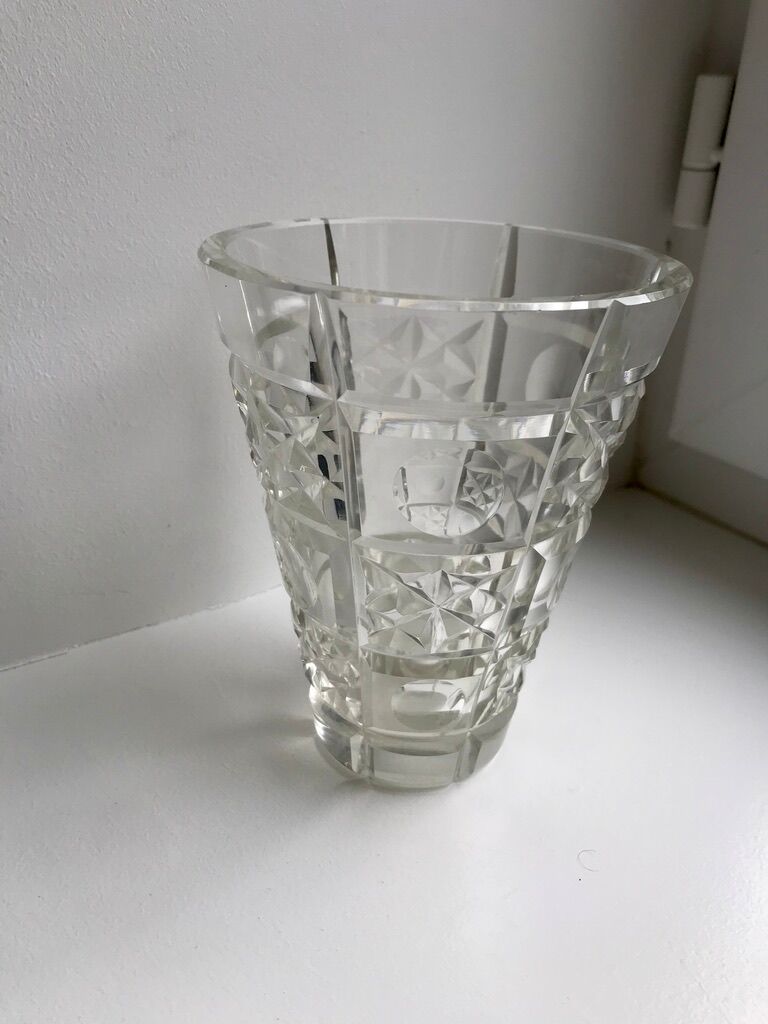 Art deco crystal vase 30s-40s
