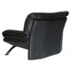 Post modern black leather armchair, Italy 1980 's
