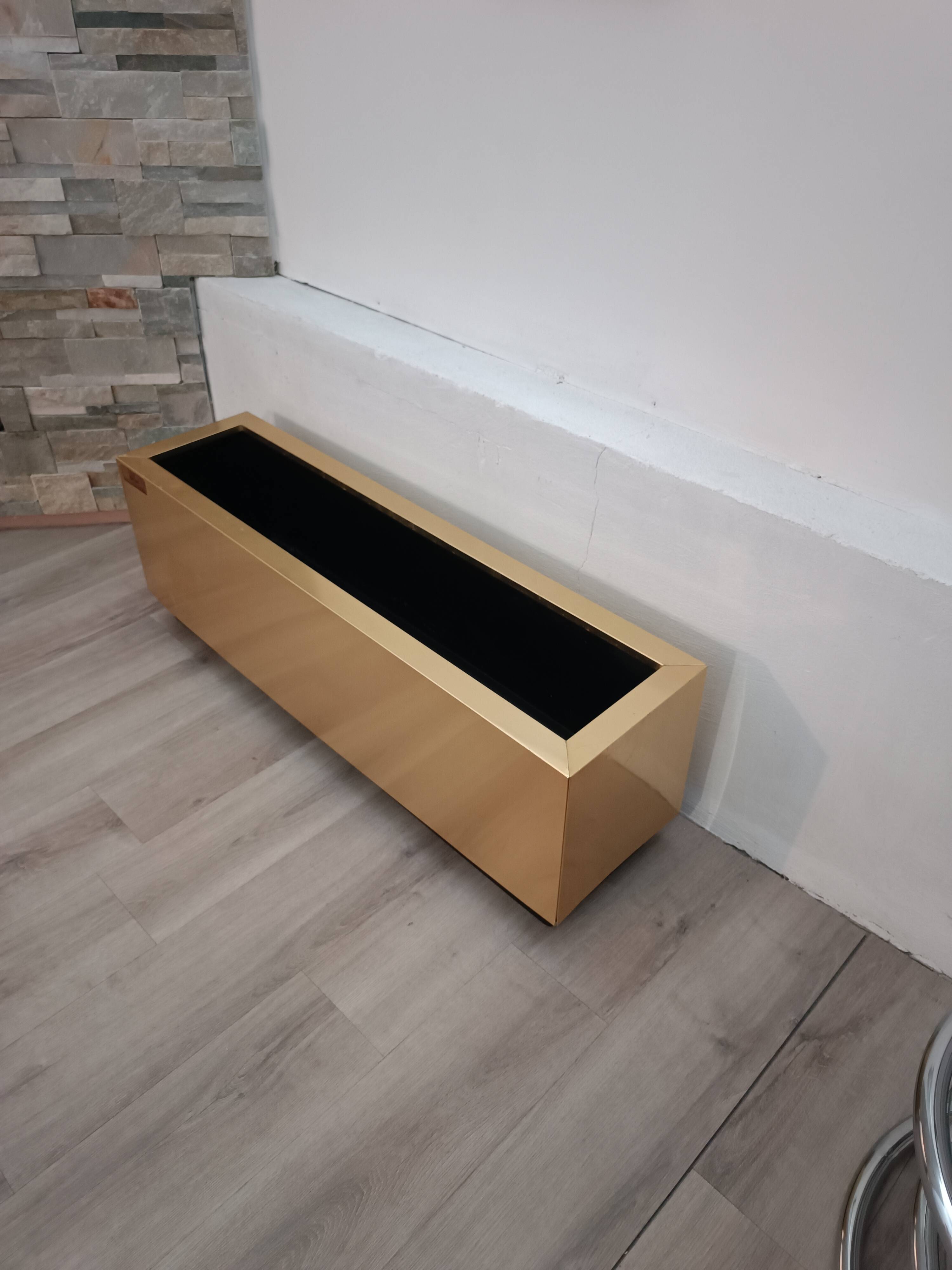 Brass planter by Hobby Flowers Barcelona 1990s