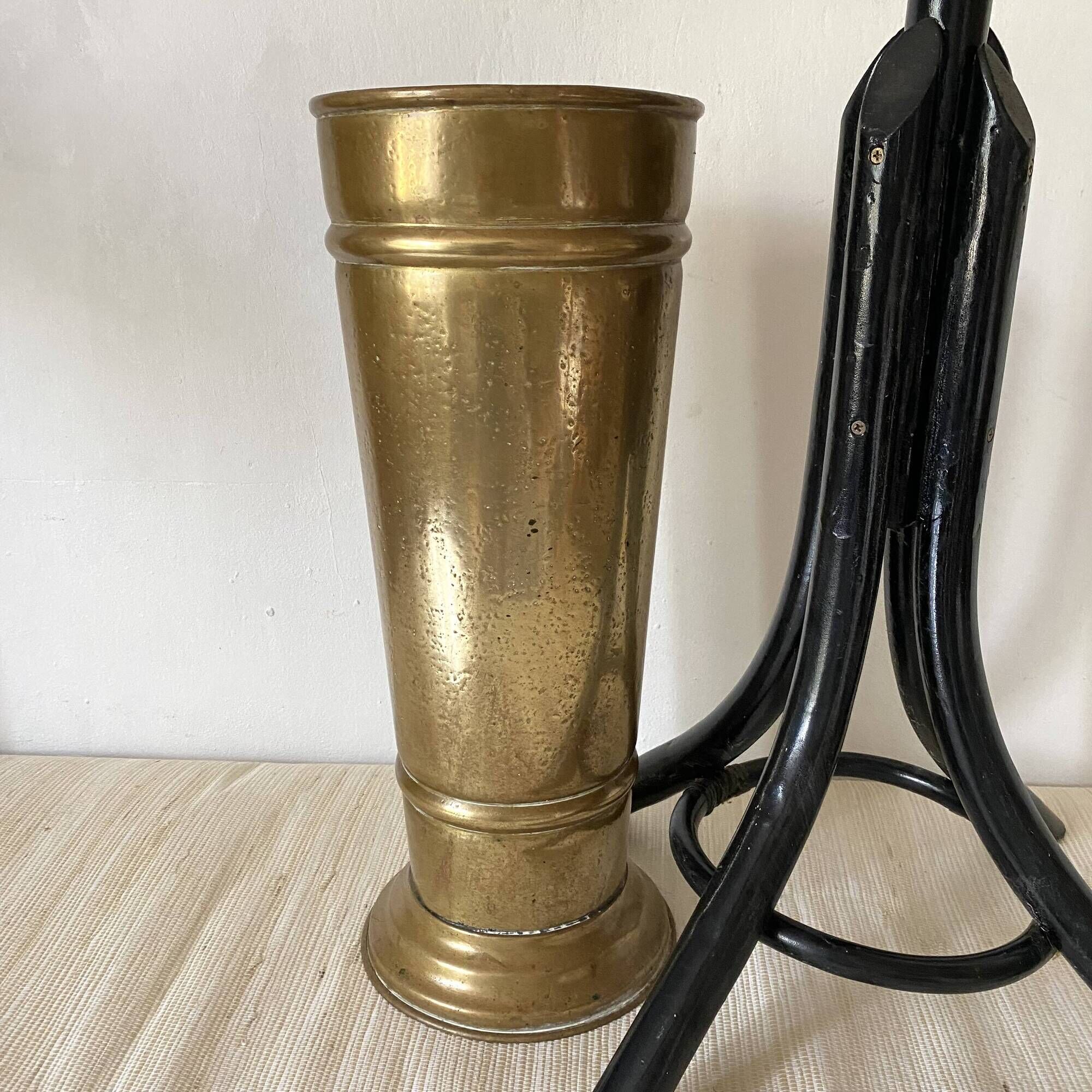 Brass umbrella stand - Brass La Gacilly -Le Dinandier