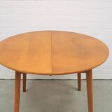 vintage round fold-out dining table