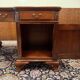 English Chesterfield desk with green leather