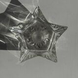 Vintage glass star candle holder D13