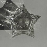 Bougeoir étoile en verre vintage D13