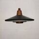 Rare Mid-Century Danish design lamp ,1960s -black&white metal& solid copper