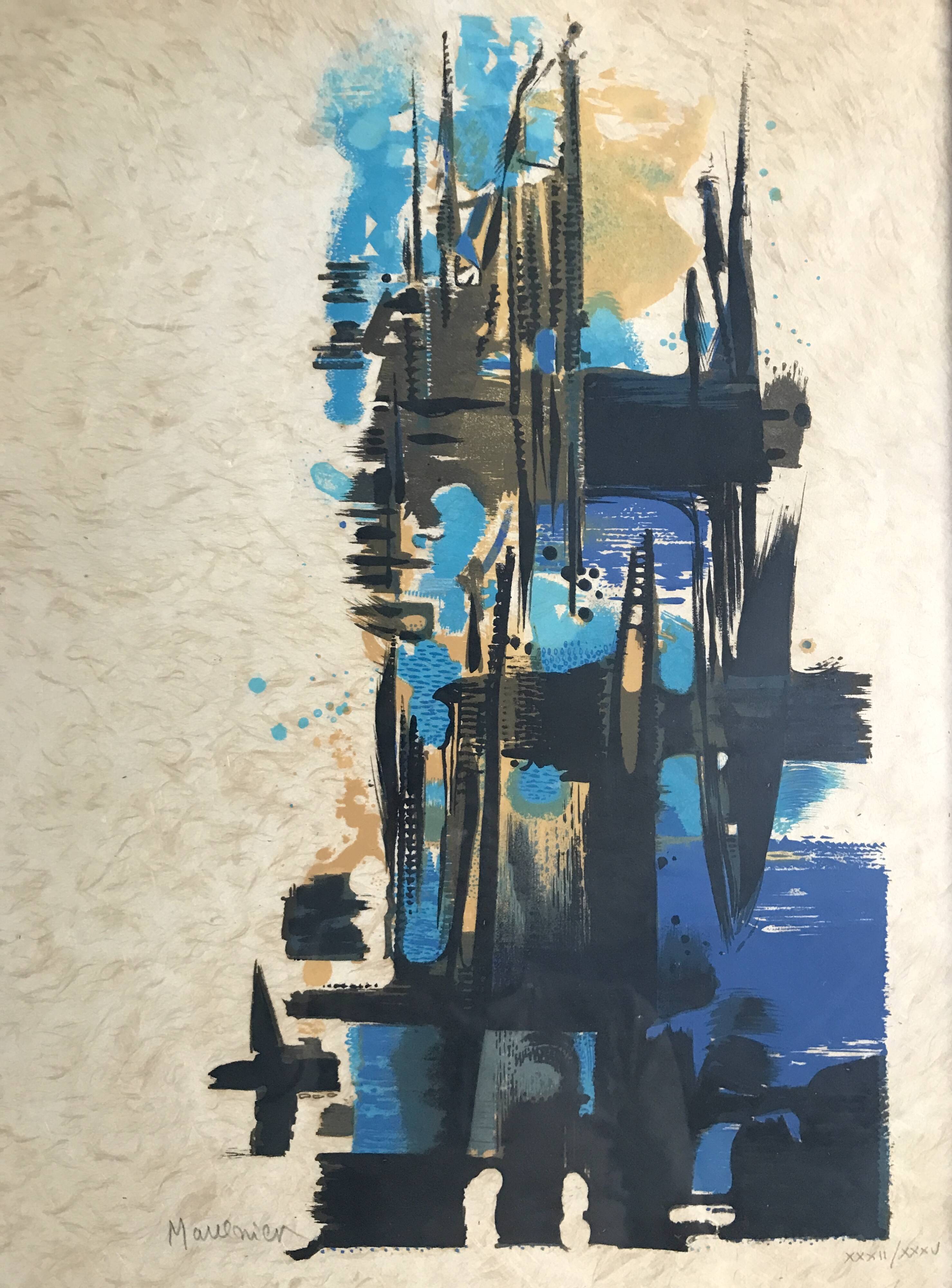 Share MANESSIER Elegy for Martin Luther King I, 1978. Signed lithograph.