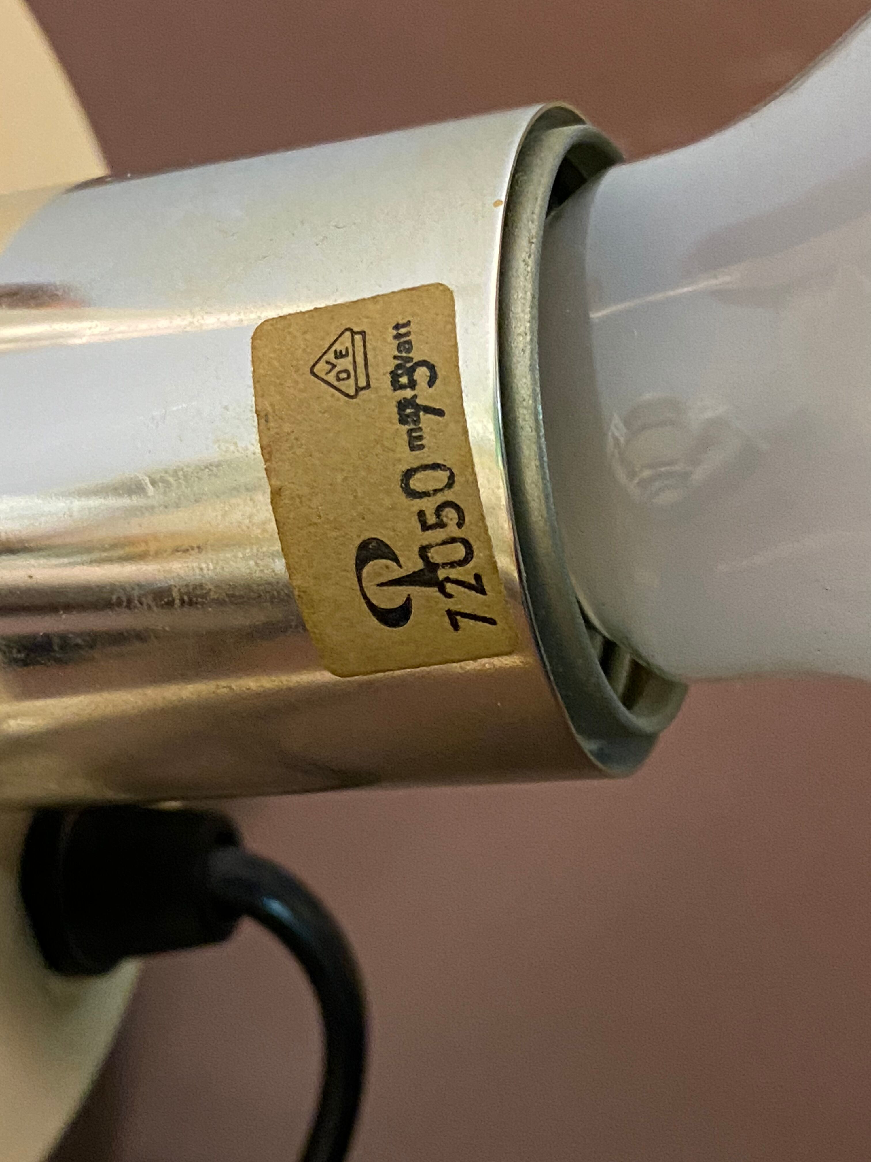 Orange mushroom lamp from Peill and Putzler, 1970s