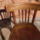 Set of 4 bistro chairs in curved wood Thonet