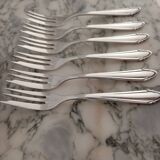 Silver metal dessert forks