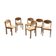 6 beech chairs 1980