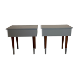 Pair of vintage bedsides