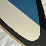 Vintage mirror 1960 asymmetrical rearview mirror - 57 x 34 cm