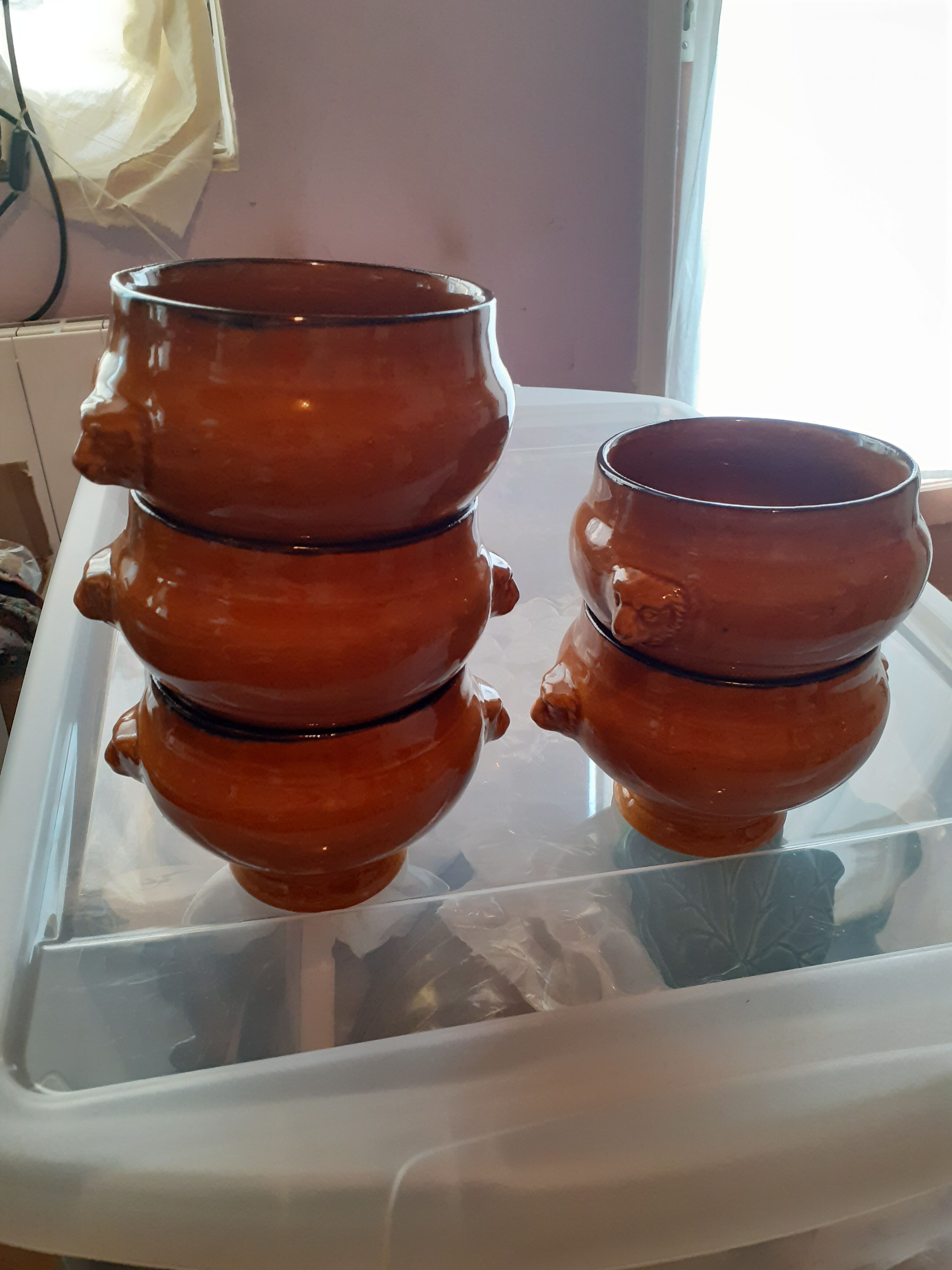 Bowls for onion soup