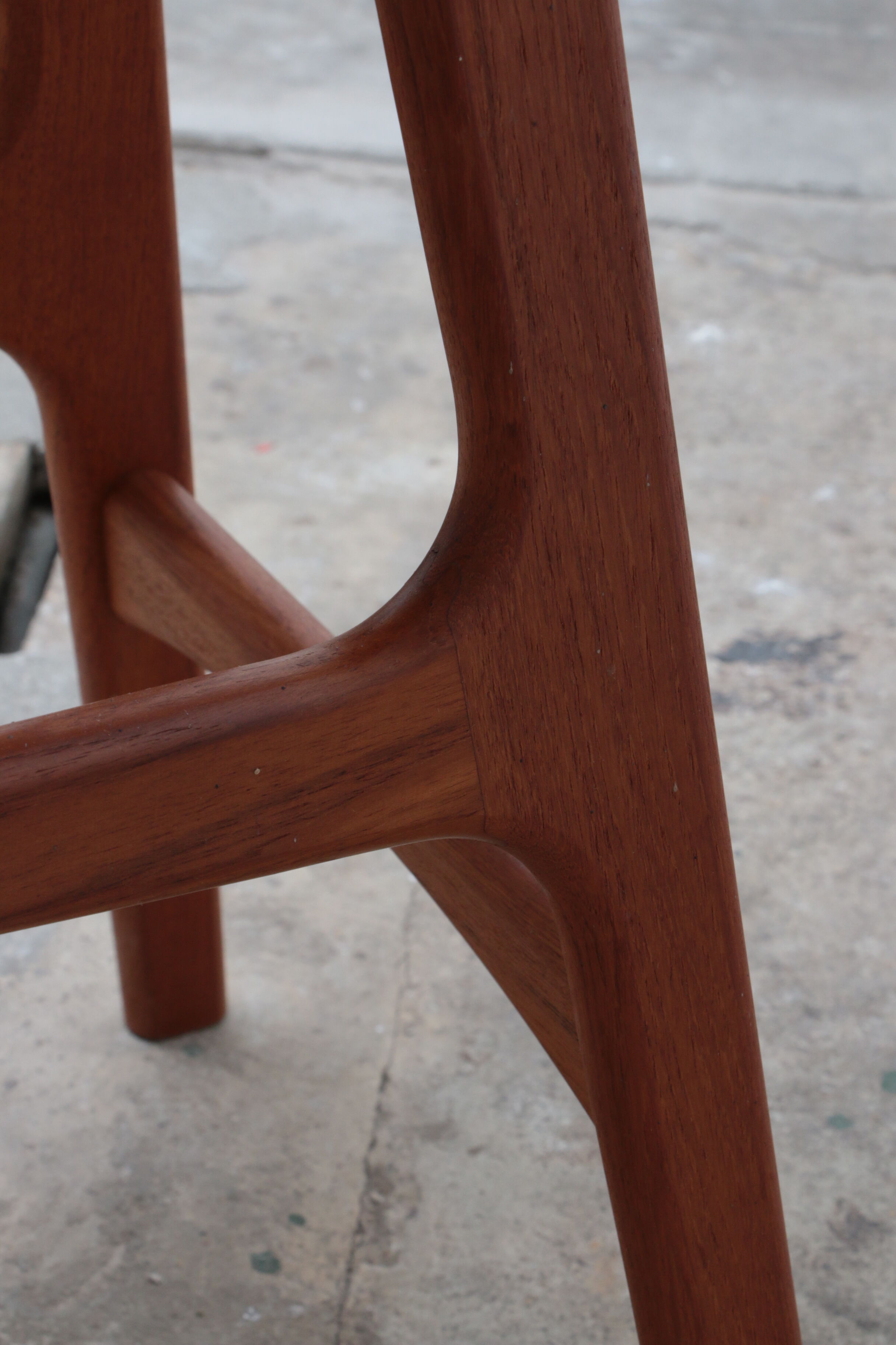 Set of two Erik Buch Teak wood bar stools 1960 Denmark