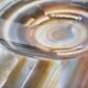 Vide poche, tranche d'agate ocre brun