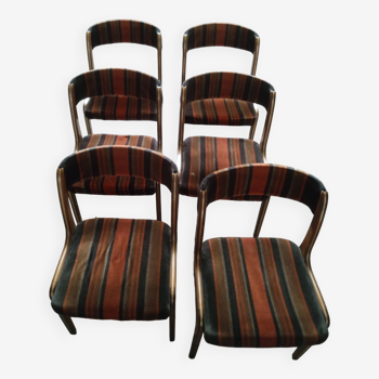 6 SELF Vintage Baumann chairs