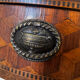 Table bouillotte/table jeu de Style Louis XVI en marqueterie vers 1900