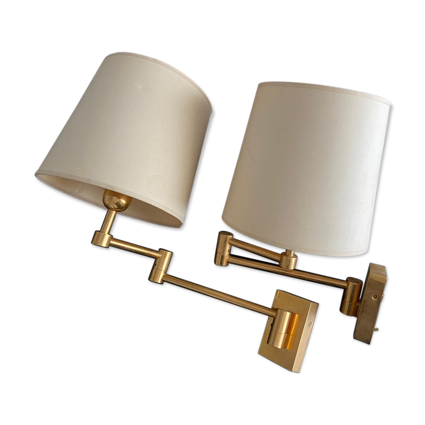 Pair of brass sconces