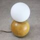 Vintage Italian Wooden and Opaline Table Lamp