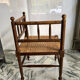Chaise d’angle Art déco en bois et rotin, 1930