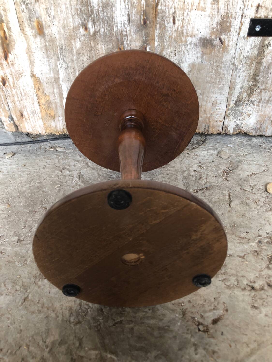 Sellette table appoint bois tourné vintage #a576