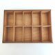 Wooden box locker with sliding lid compartment