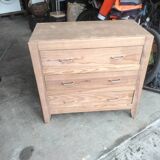Sanded wooden chest of drawers