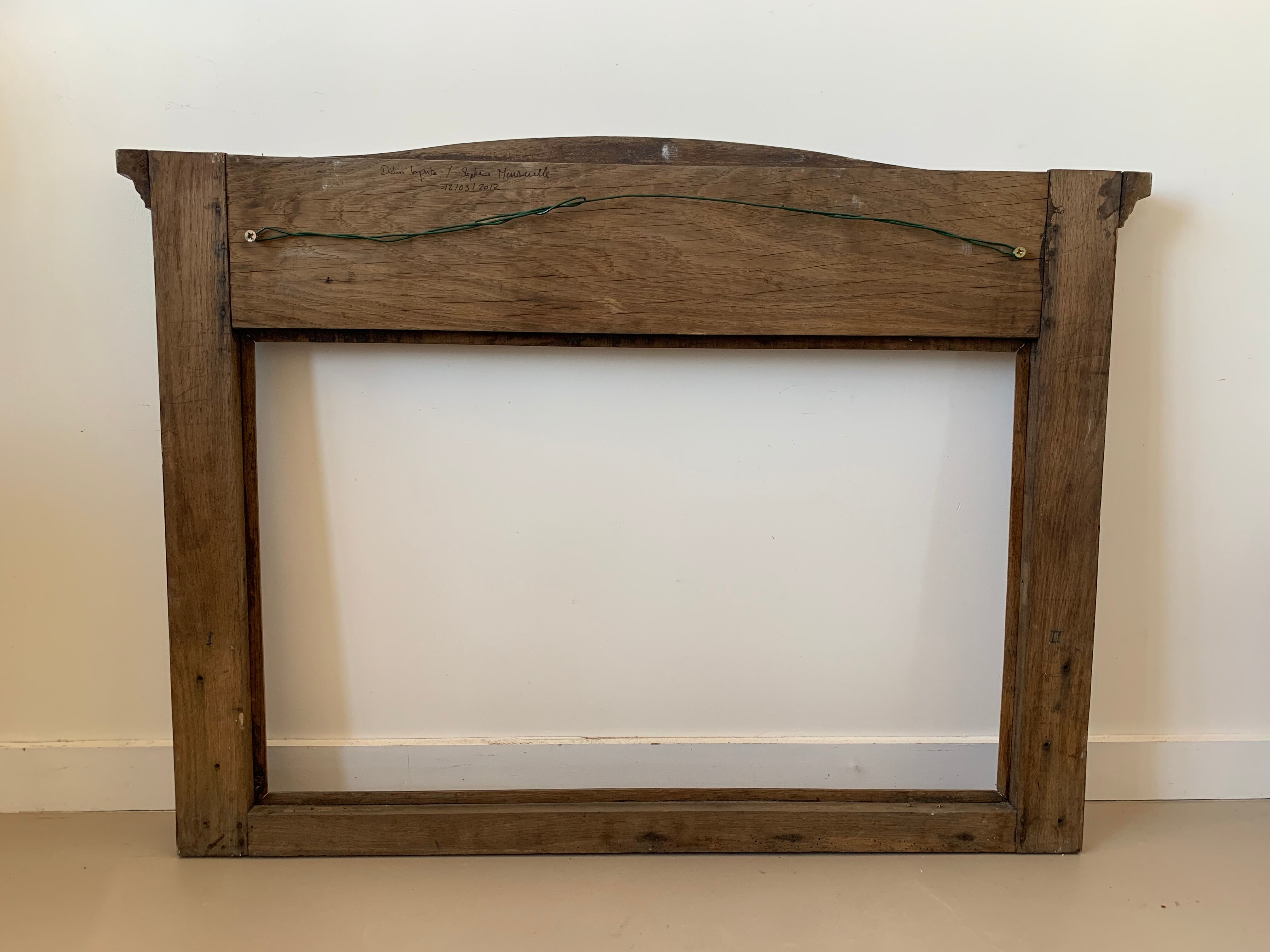 Old pedimented frame 107x78cm