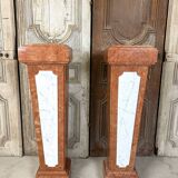 Pair of 20th century marble columns